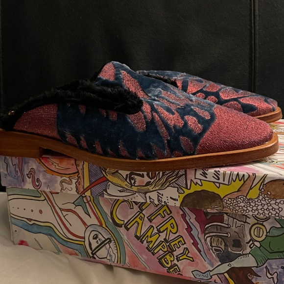 Free People Hieress Women’s Mules Butterfly Effect Fur Lined Shoe US 7 NIB - Picture 4 of 16